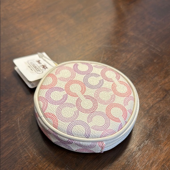 Coach Round Coin Purse Monogram Multicolor - Picture 1 of 3